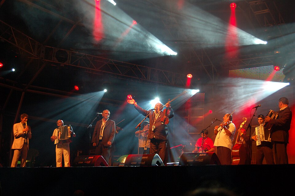 Taraf de Haïdouks performing in Galicia in 2008.